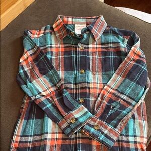 Jumping Beans Red and Blue Button Down Shirt Plaid